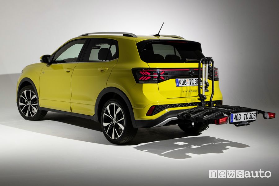 Nuova Volkswagen T-Cross porta bici gancio traino