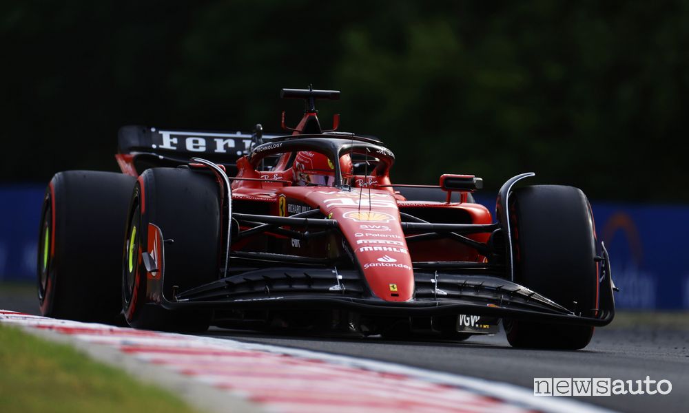F1 gara Ungheria 2023 Leclerc Ferrari