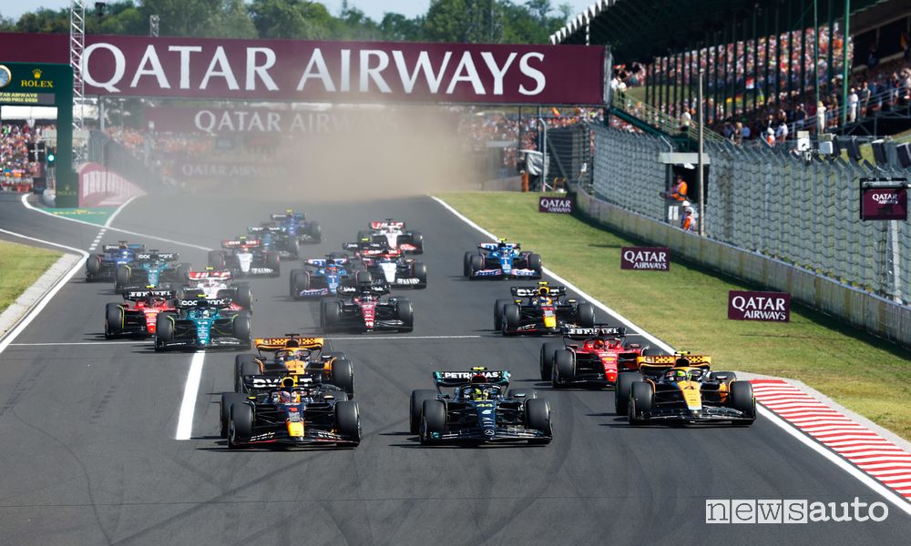 Partenza gara F1 Ungheria 2023