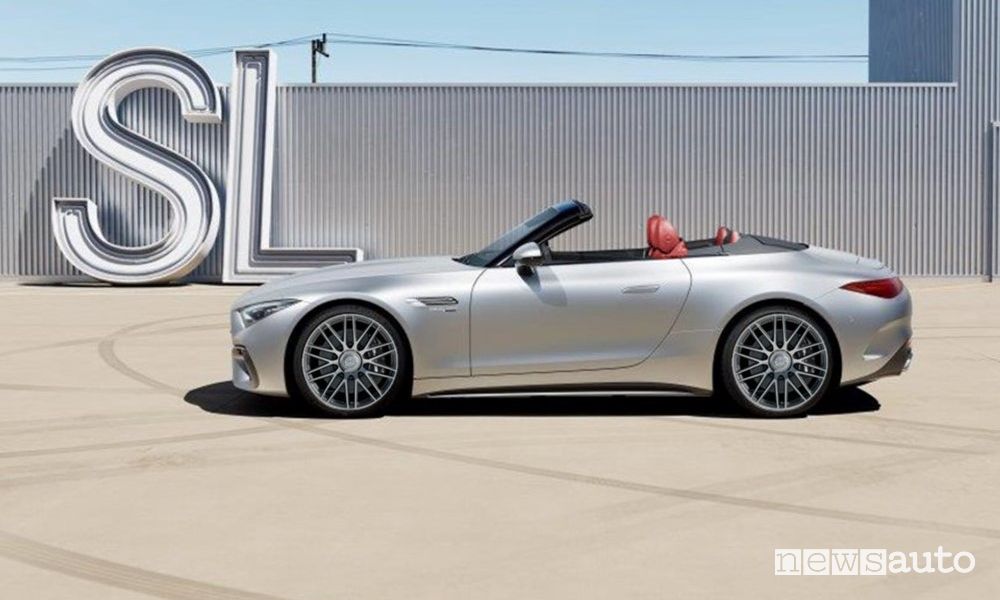 Mercedes-AMG SL 55 Tribute Edition Argento High-Tech Magno laterale
