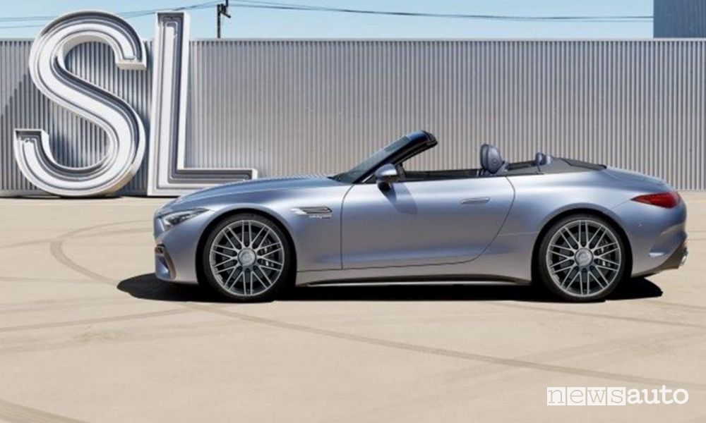 Mercedes-AMG SL 55 Tribute Edition Blu Costa Azzurra laterale