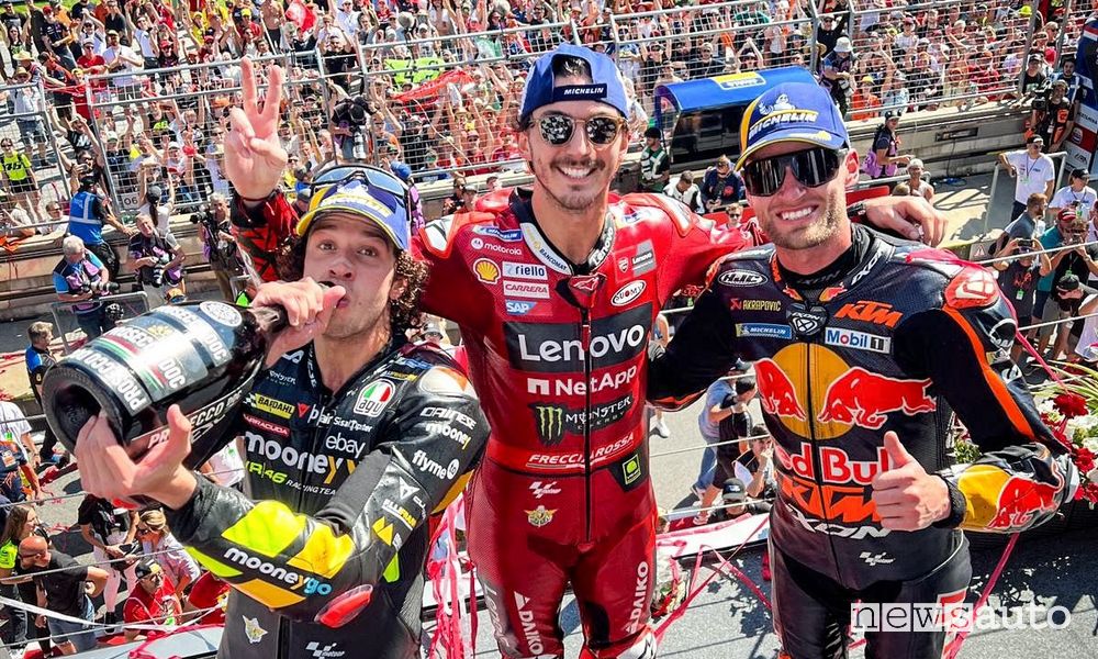 podio del Gp d'Austria 2023 di MotoGP
