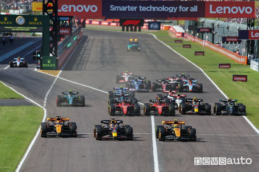 F1 gara Giappone 2023 partenza