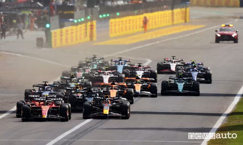 F1 partenza Monza del Gp d'Italia Formula 1