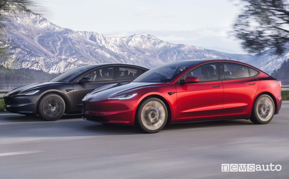 Nuova Tesla Model 3 Highland restyling