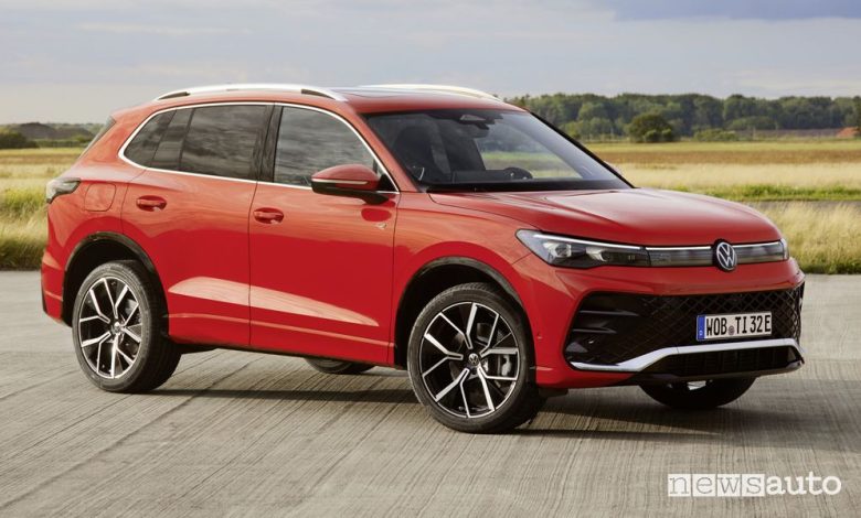 Volkswagen Tiguan R Line eHybrid anteriore 3/4
