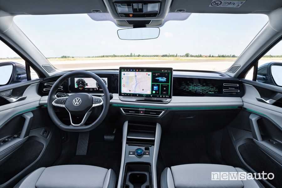 Nuova Volkswagen Tiguan plancia abitacolo