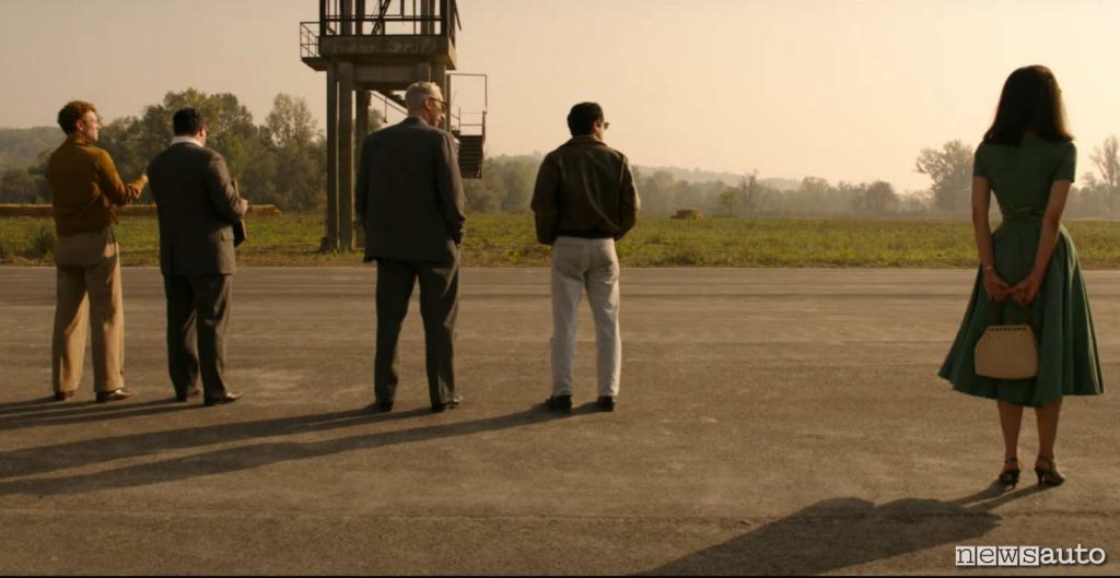 Scena del film Ferrari girata sull'Autodromo di Morano Po.