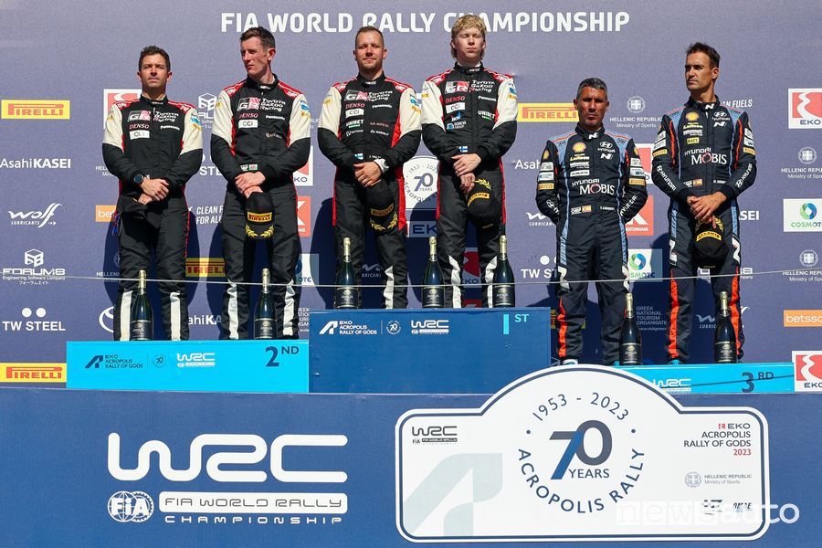 Podio del Rally d'Acropoli WRC 2023