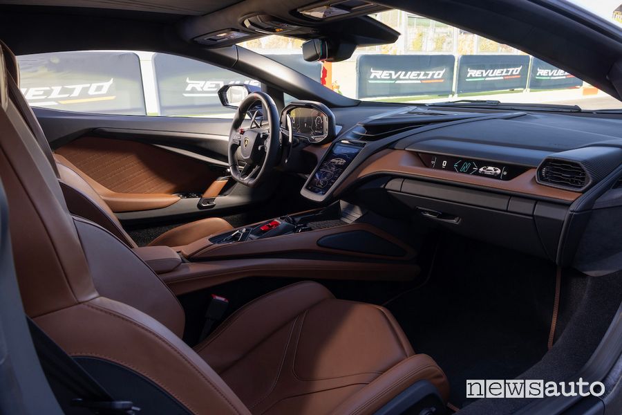 Lamborghini Revuelto sedili anteriori abitacolo