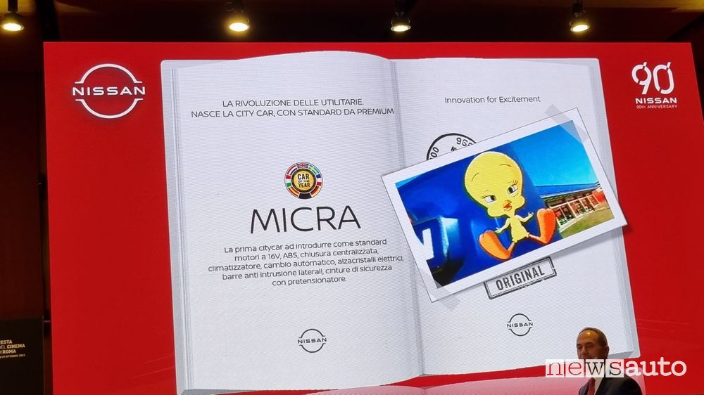 Nissan conferenza stampa 90 anni alla Festa del Cinema di Roma 2023