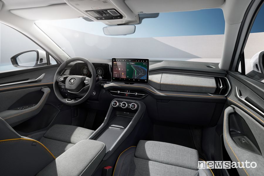 Nuova Skoda Kodiaq iV plug-in abitacolo