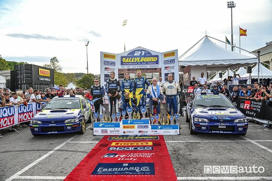 Podio Rallylegend 2023 categoria Historic