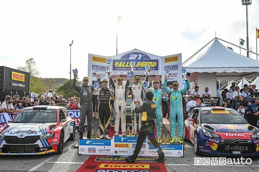 Podio Rallylegend 2023 categoria WRC