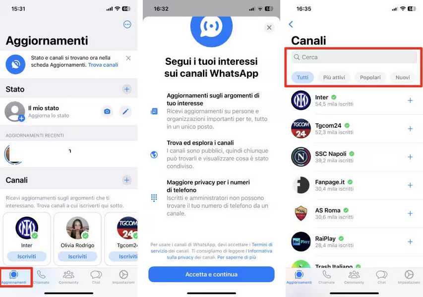 Come trovare un canale WhatsApp