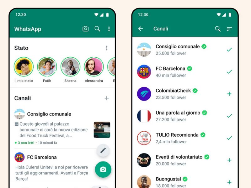 canale WhatsApp su Android