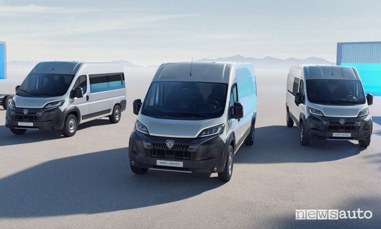 Peugeot Boxer, versioni, capacità di carico