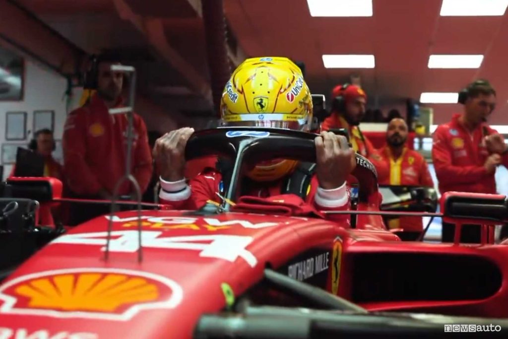 Lewis Hamilton test Ferrari