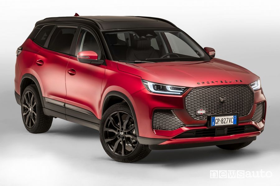 DR Sportequipe 8 Hybrid Plug-in rossa anteriore 3/4