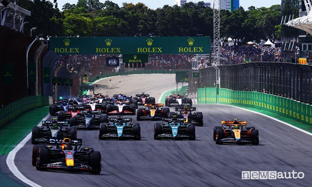partenza del Gp del Brasile F1 2023