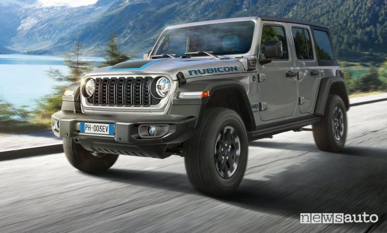 Jeep Wrangler 4xe Rubicon su strada