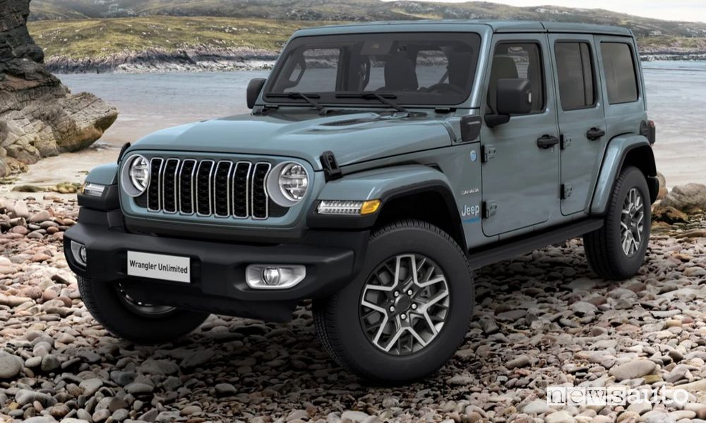 Jeep Wrangler 4xe Sahara anteriore 3/4