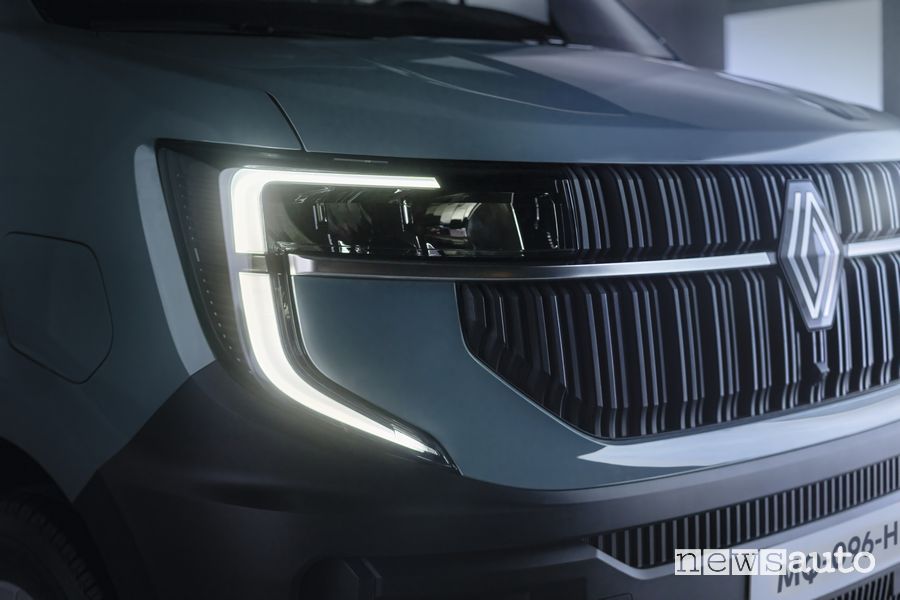 Nuovo Renault Master faro anteriore firma luminosa