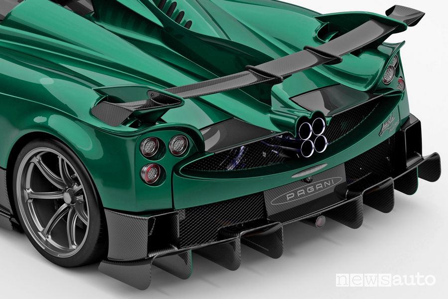 Pagani Imola Roadster scarico, presa d'aria estrattore