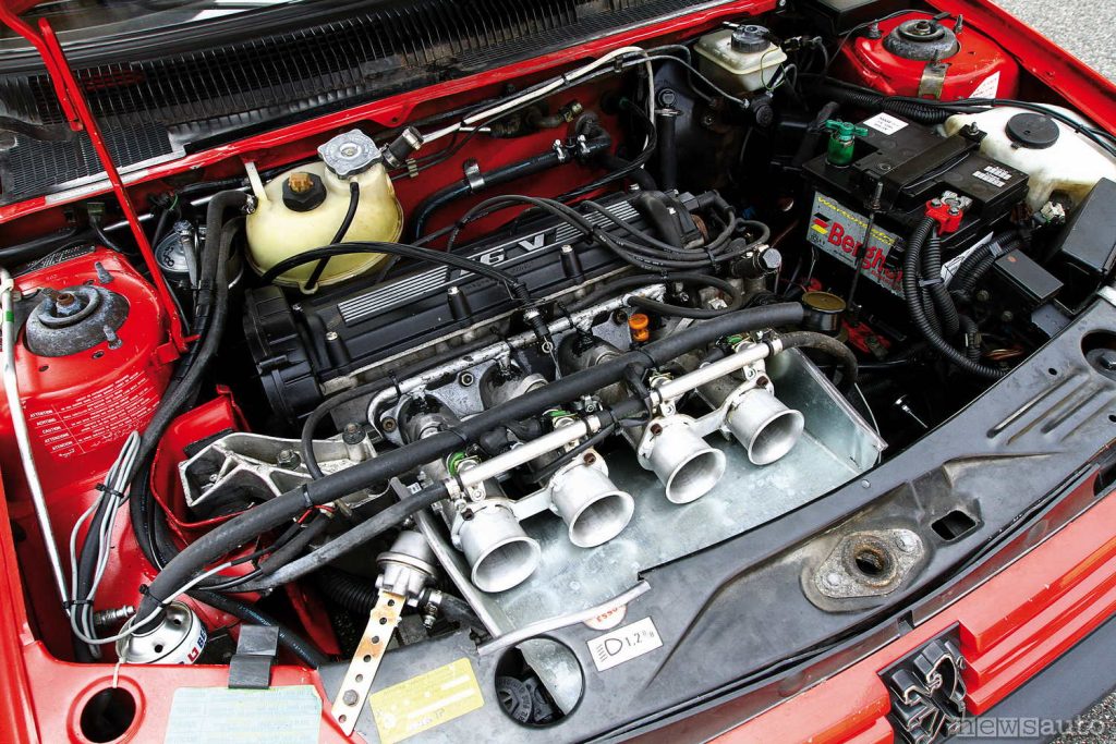 Il motore della Peugeot 205 GTI era prima un 1.6 e successivamente portato a 1.900 cc