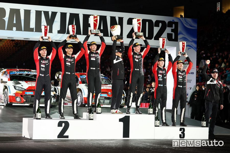 WRC podio del rally del Giappone 2023