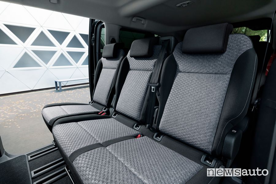 Nuovo Citroen SpaceTourer sedili posteriori abitacolo