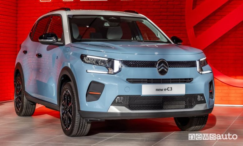 Nuova Citroen C3 2024, dimensioni, interni e prezzo dell'elettrica