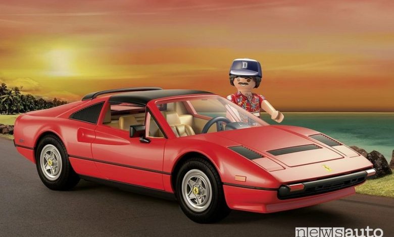Ferrari 308 GTS Quattrovalvole di Magnum P.I. idea regalo Playmobil