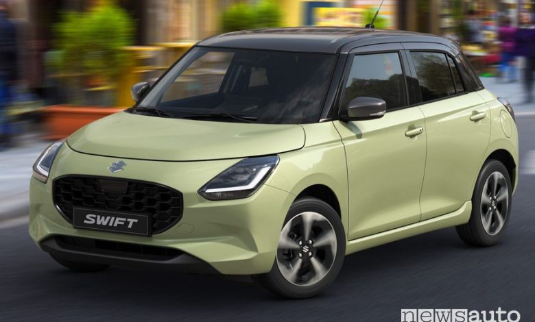 Nuova Suzuki Swift nella carrozzeria Cool Yellow Metallic