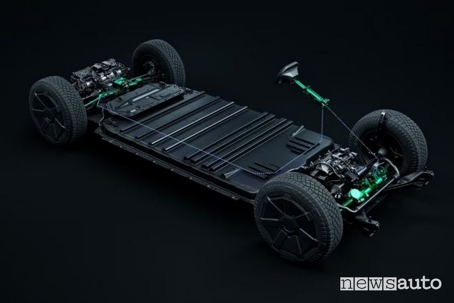 Tesla Cybertruck pianale batteria
