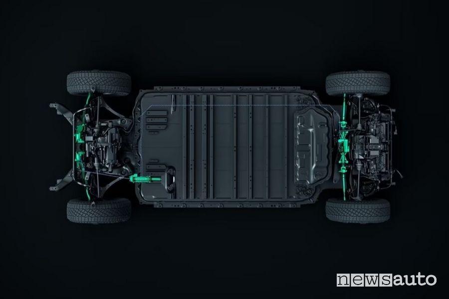 Tesla Cybertruck pianale batteria