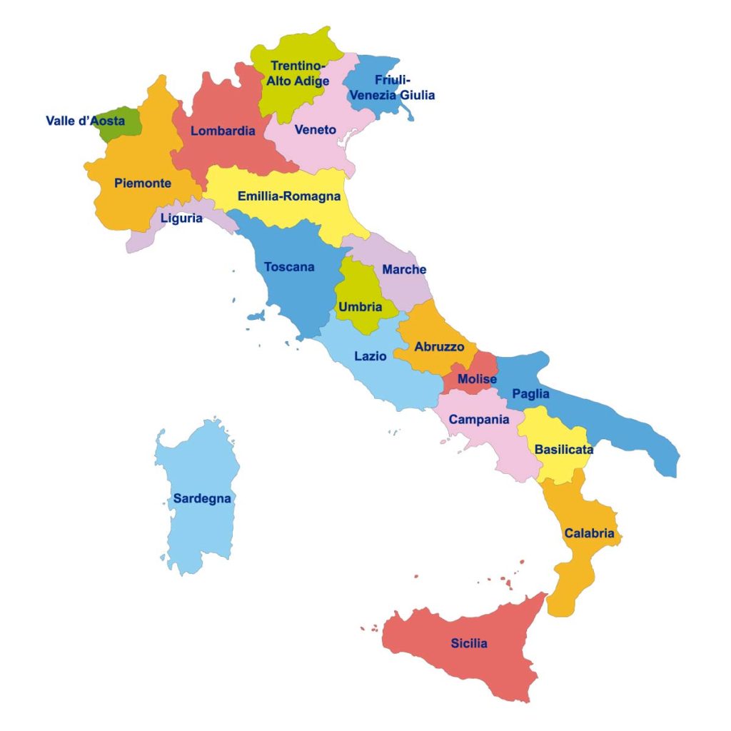 Mappa italia regioni, alla scoperta dei luoghi più belli nelle Regioni d'Italia