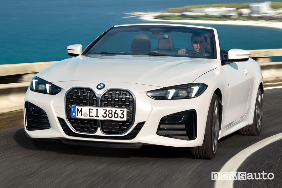 Nuova BMW Serie 4 Cabrio su strada