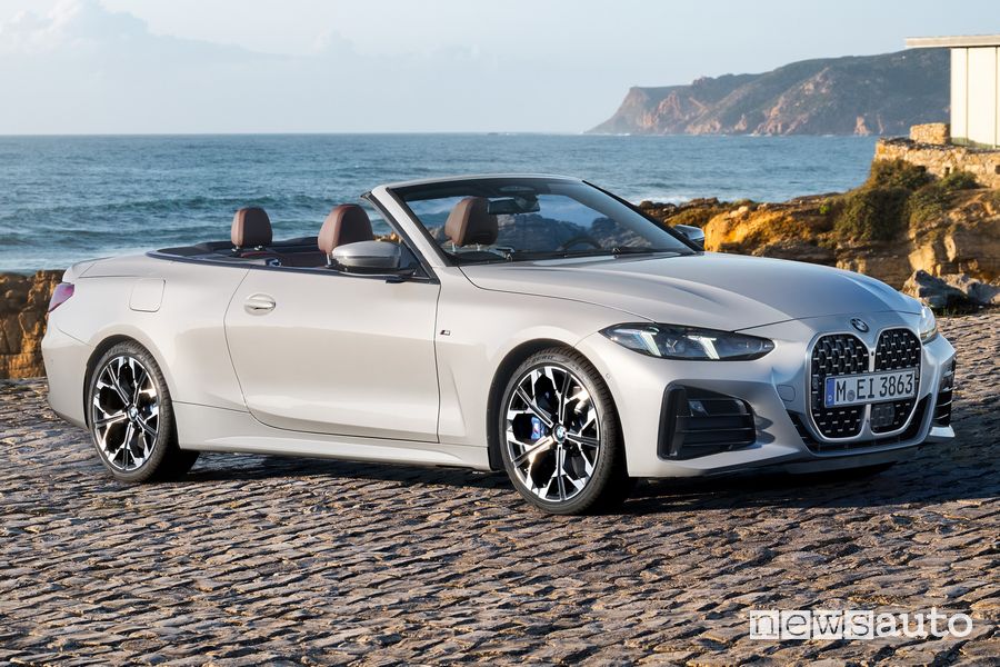 Nuova BMW Serie 4 Cabrio anteriore 3/4