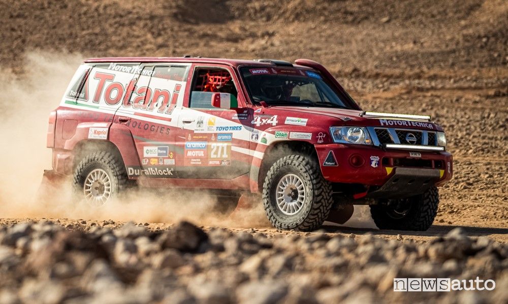 La Nissan Patrol di Silvio Totani che ha partecipato alla Dakar 2024 in coppia con il fratello Tito, equipaggio n° 271