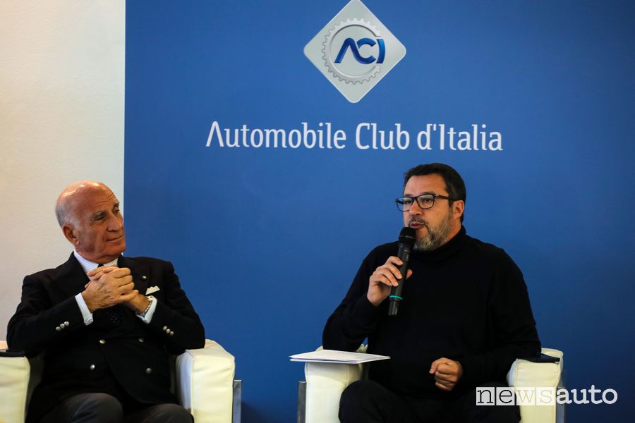 Angelo Sticchi Damiani, Presidente ACI, e Matteo Salvini, Ministro delle Infrastrutture e dei Trasporti