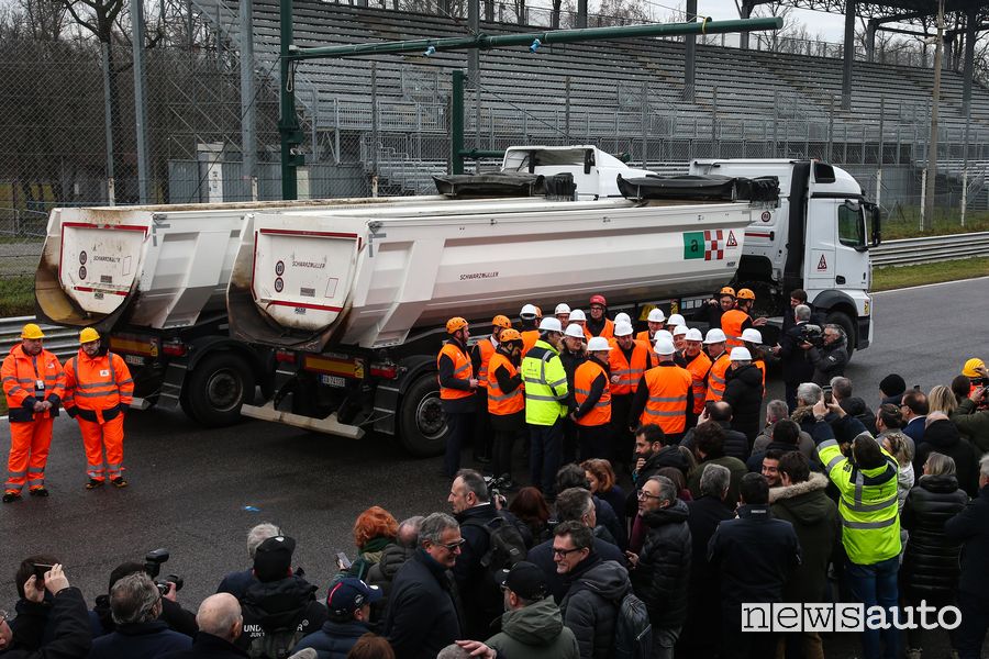 Inizio dei lavori nell'Autodromo di Monza