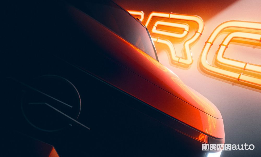 Nuova Opel Frontera frontale con il logo Blitz ridisegnato