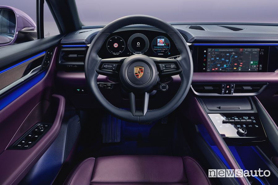 Nuova Porsche Macan plancia abitacolo