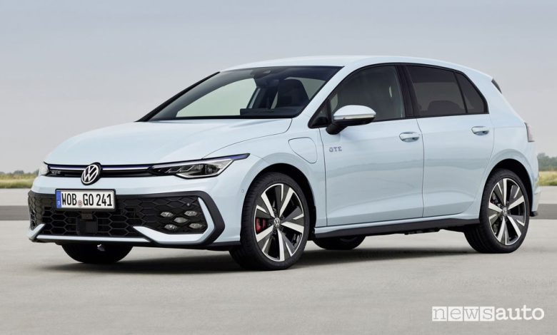 Volkswagen Golf GTE anteriore 3/4