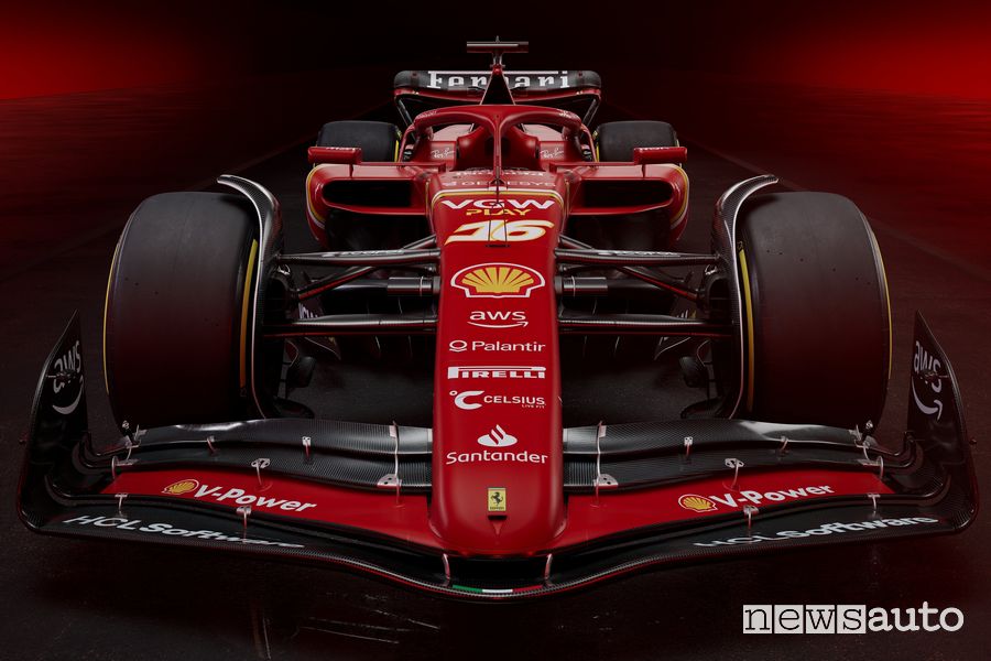 Ferrari F1 2024 SF-24 frontale, alettone anteriore