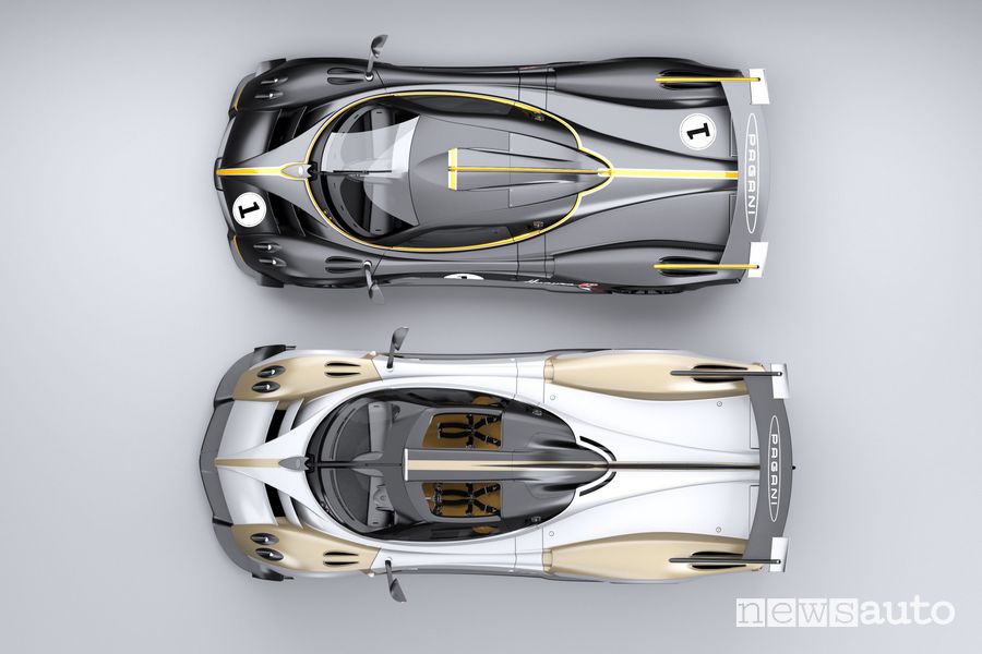 Pagani Huayra R Evo e Huayra R Evo vista dall'alto