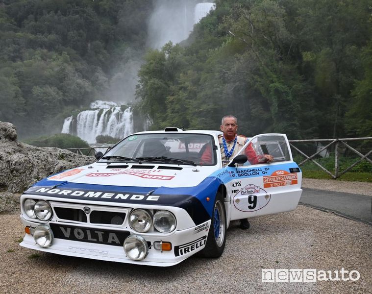 Lancia 037 vincitrice trofeo Old Race, Cascata Supercarslot 2023 a Terni
