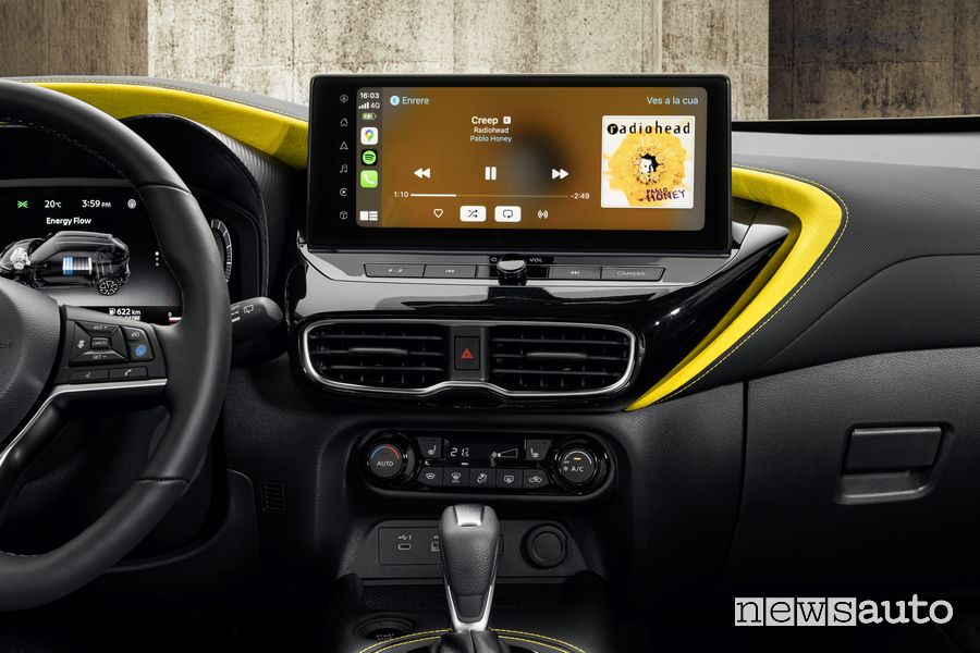 Nissan Juke 2024 display infotainment da 12,3"
