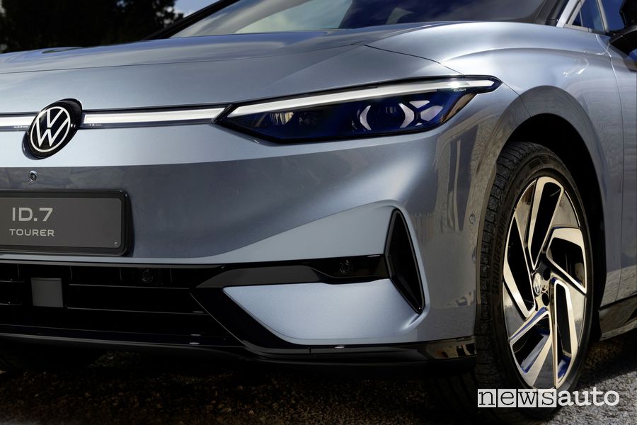 Volkswagen ID.7 Tourer faro anteriore firma luminosa